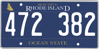 RI license plate 472382