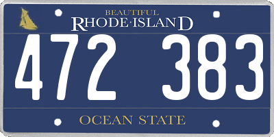 RI license plate 472383