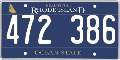 RI license plate 472386