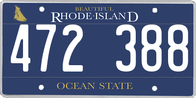 RI license plate 472388