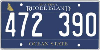 RI license plate 472390
