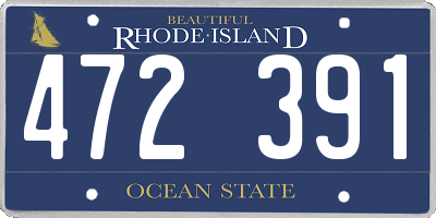 RI license plate 472391