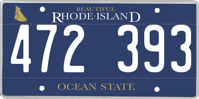 RI license plate 472393