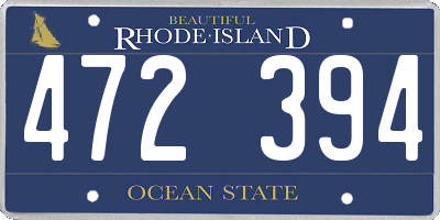 RI license plate 472394