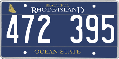 RI license plate 472395
