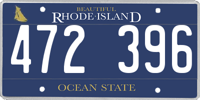 RI license plate 472396