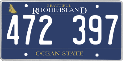 RI license plate 472397