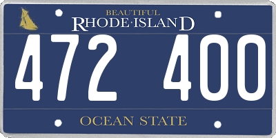 RI license plate 472400