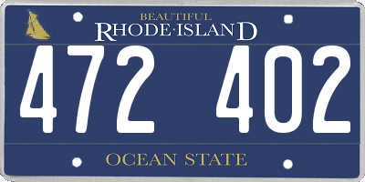 RI license plate 472402