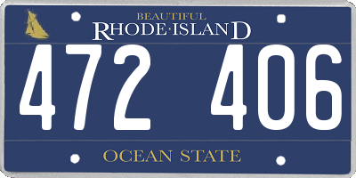RI license plate 472406