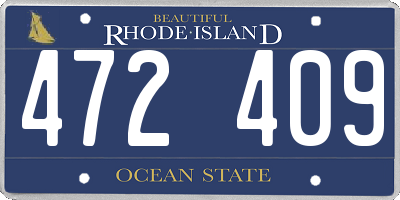 RI license plate 472409