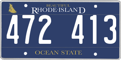 RI license plate 472413