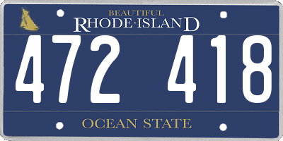 RI license plate 472418