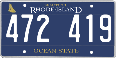 RI license plate 472419