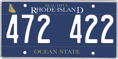 RI license plate 472422