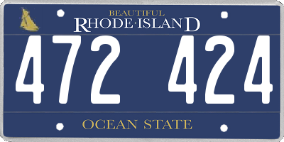 RI license plate 472424