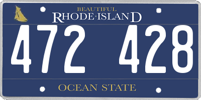RI license plate 472428