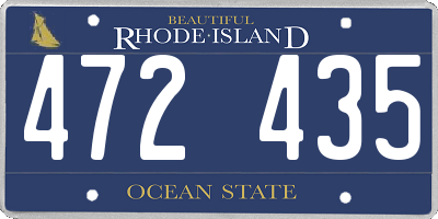 RI license plate 472435