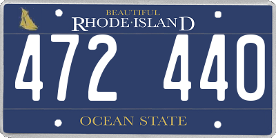 RI license plate 472440