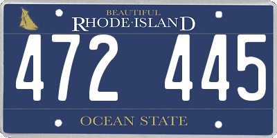 RI license plate 472445