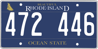 RI license plate 472446