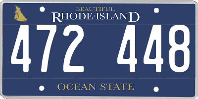 RI license plate 472448