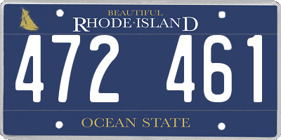 RI license plate 472461