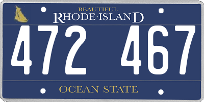 RI license plate 472467