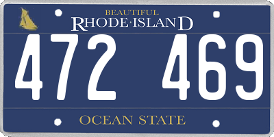 RI license plate 472469