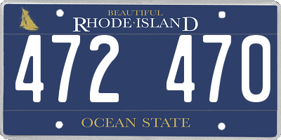 RI license plate 472470
