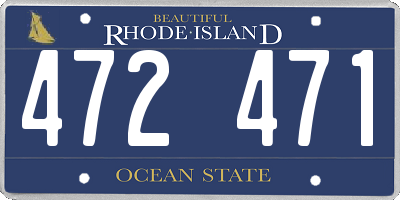 RI license plate 472471