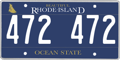 RI license plate 472472