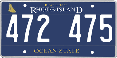 RI license plate 472475