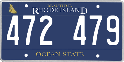 RI license plate 472479