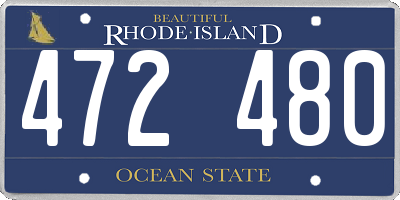 RI license plate 472480