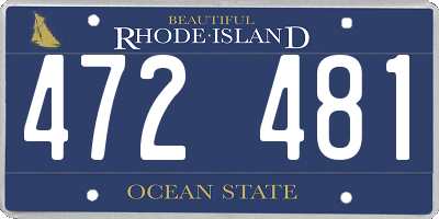 RI license plate 472481