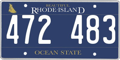 RI license plate 472483