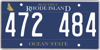 RI license plate 472484