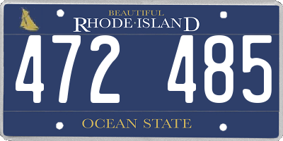 RI license plate 472485