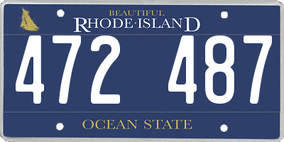 RI license plate 472487
