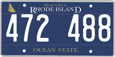 RI license plate 472488