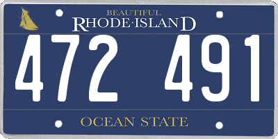 RI license plate 472491