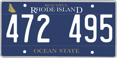 RI license plate 472495