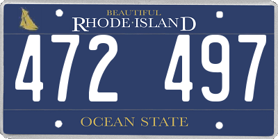 RI license plate 472497