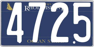 RI license plate 4725