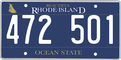 RI license plate 472501