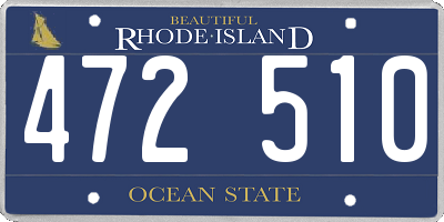RI license plate 472510