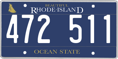 RI license plate 472511