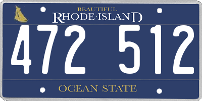 RI license plate 472512