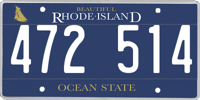 RI license plate 472514